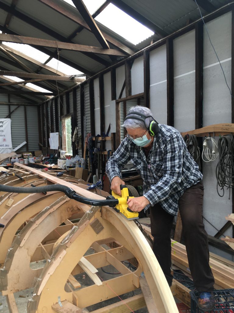 Day 46, Shaping the keelson Boat 2