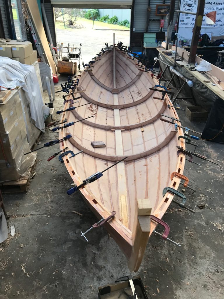 Day 64, Glueing the gunwale