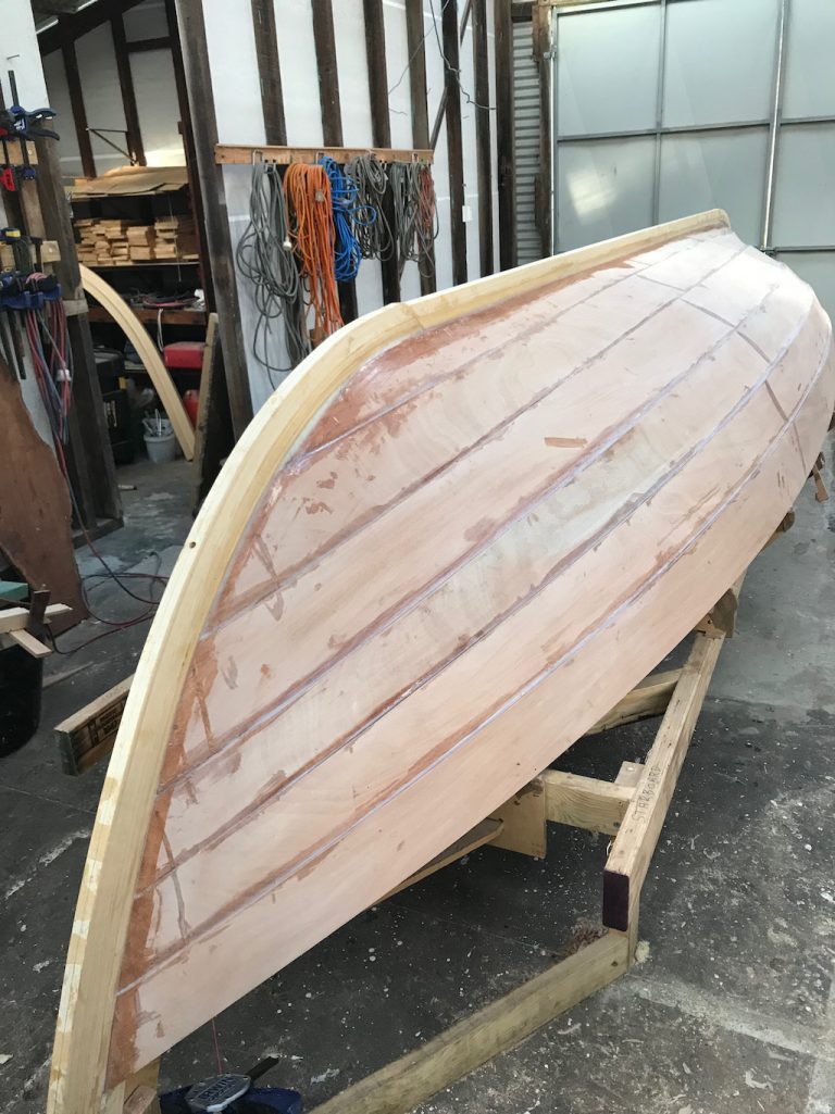 Day 79, Keel screwed and glued