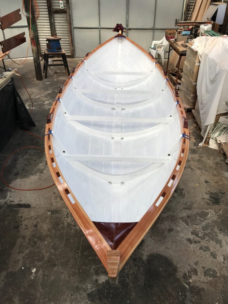 Day 96, Primer undercoat in boat 1